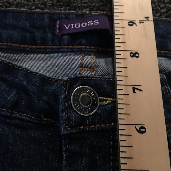 Vigoss Skinny Straight Embroidered Back Pockets  Distress 3/4 - Picture 10 of 12